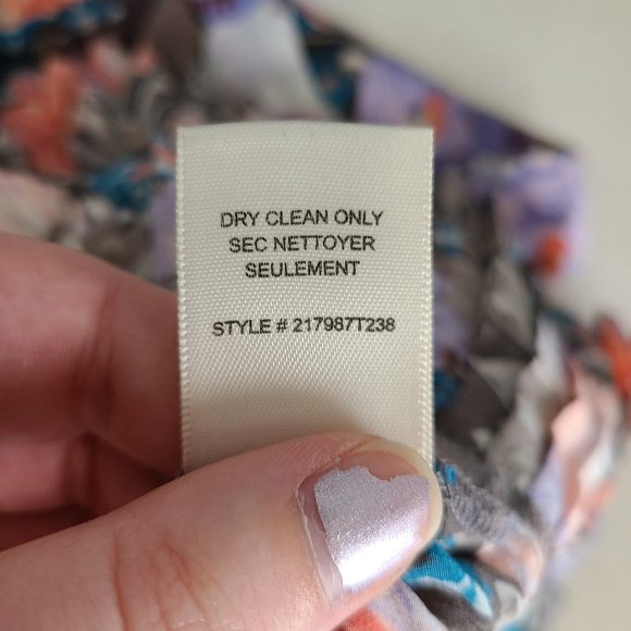 REBECCA TAYLOR penelope silk floral pleated top - Picture 8 of 8